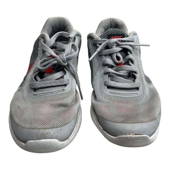 Nike Revolution 3 GS Gray Red Athletic Running Shoe 819413-006 5.5 youth - Picture 4 of 8